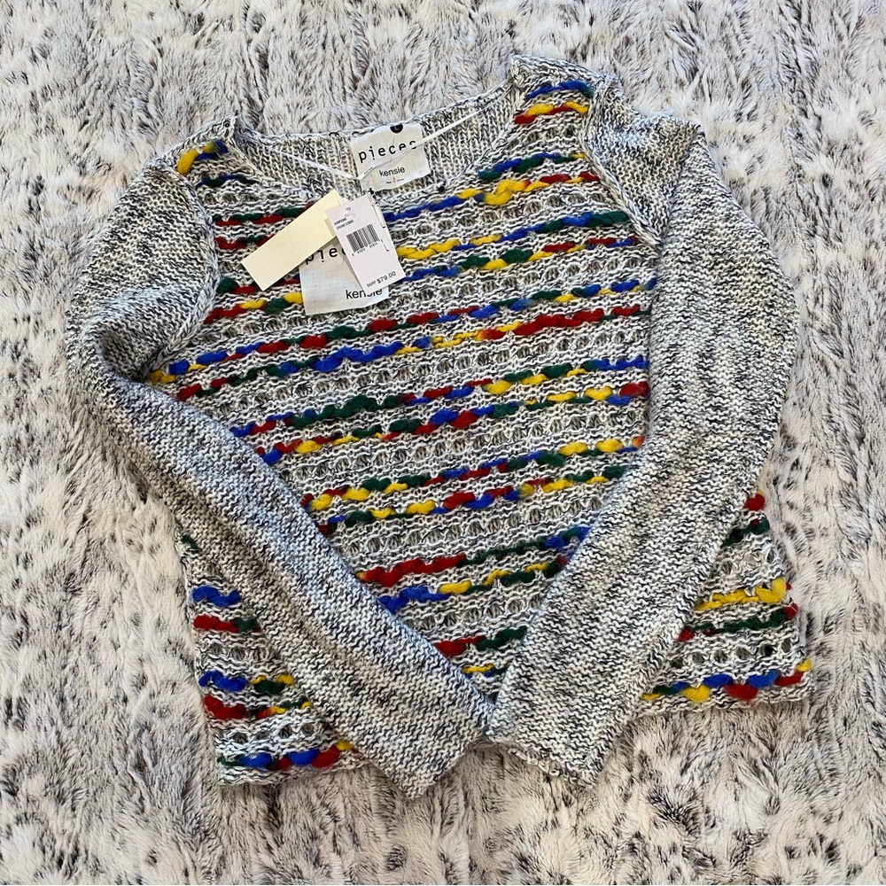 Kensie Multicolor Knit Sweater - Size Large - NWT